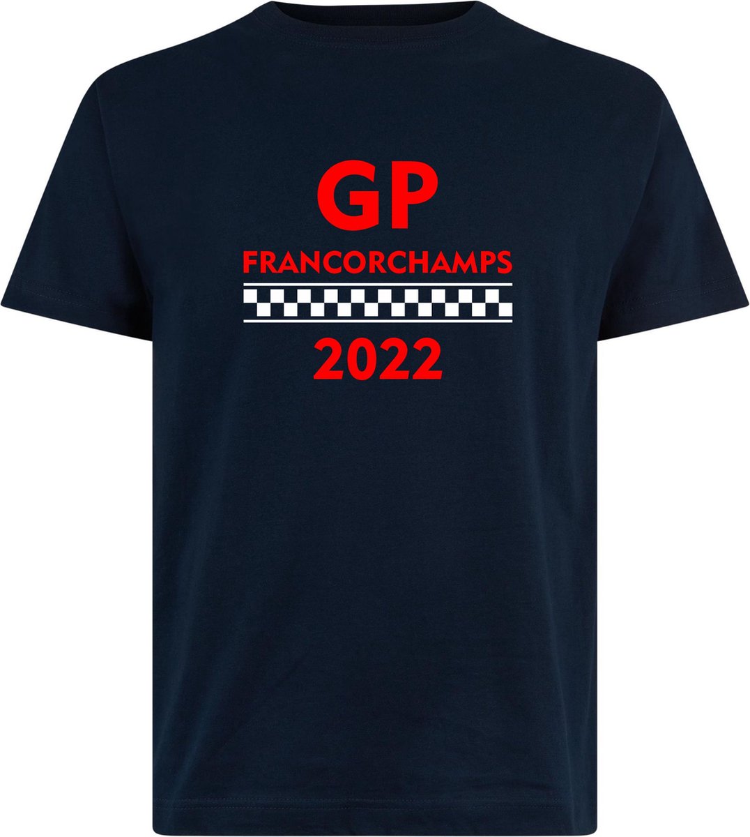 T-shirt GP Francorchamps 2022 | Max Verstappen / Red Bull Racing / Formule 1 fan | Grand Prix Circuit Spa-Francorchamps | kleding shirt | Navy | maat XXL